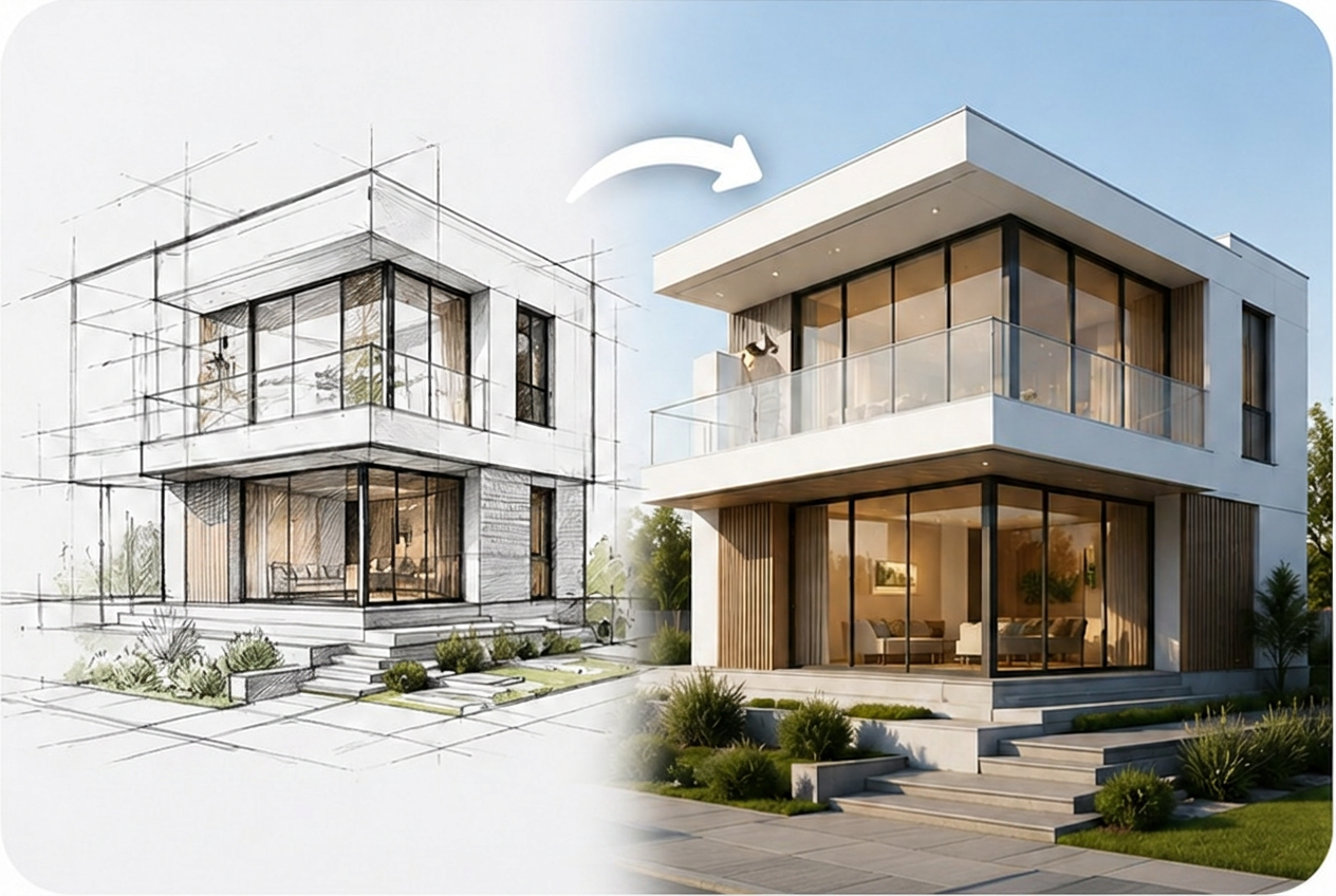 Sketch to 3D preview